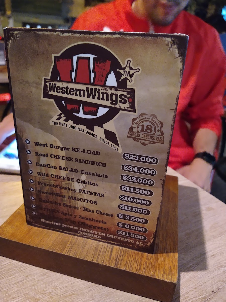 Menu Western Wings-1